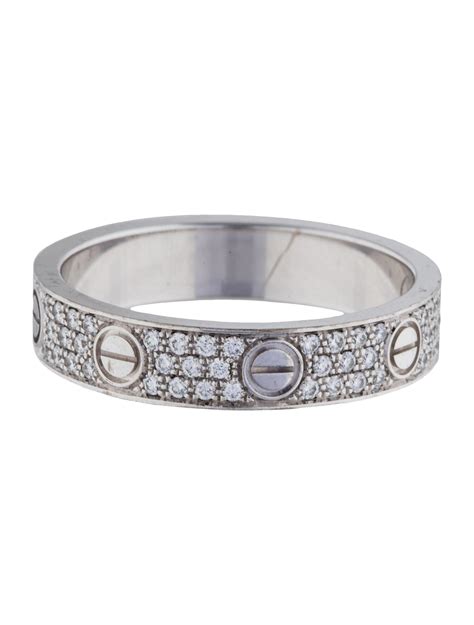 love wedding band diamond paved.